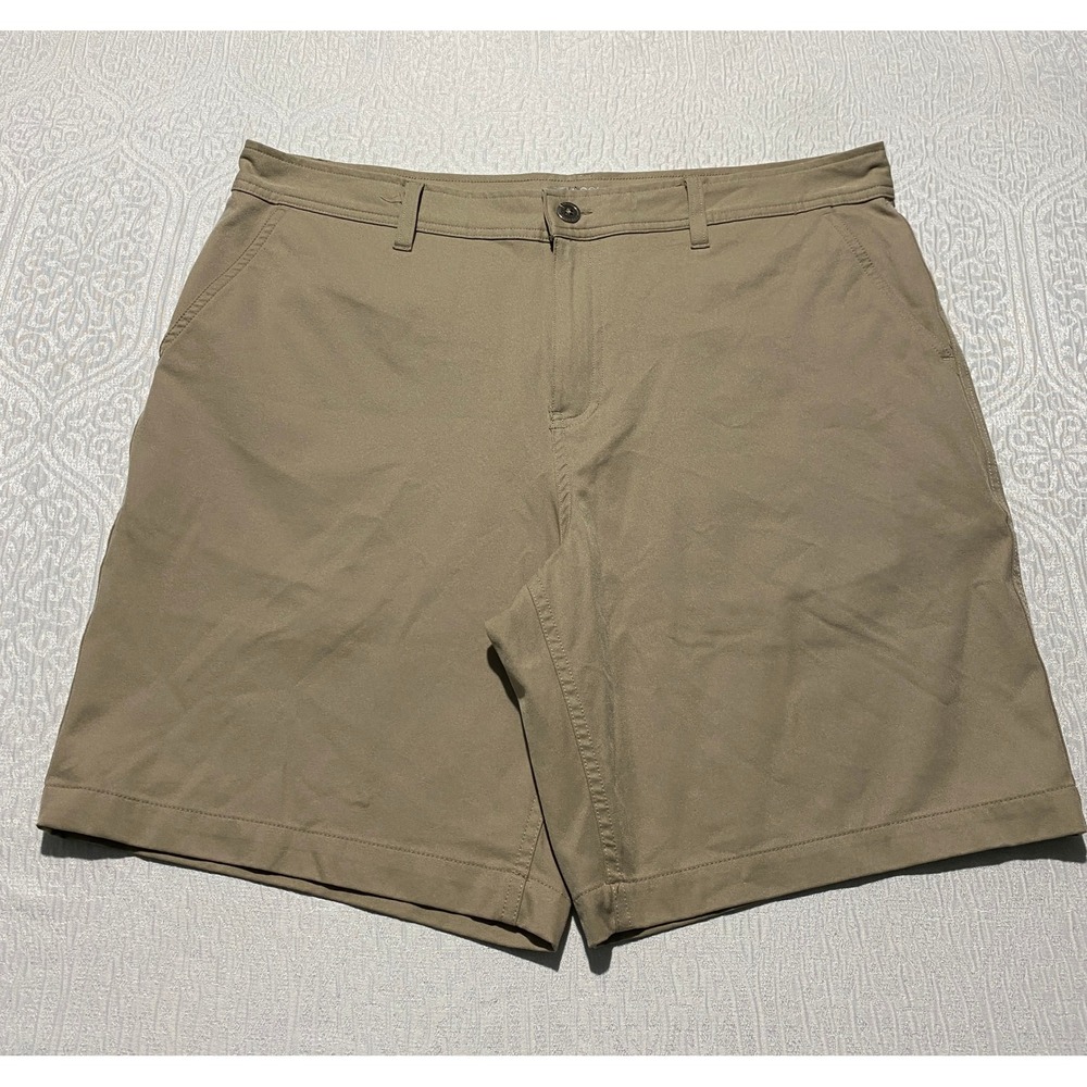 32 Degrees Cool Men's 36 Stretch Performance Shorts Khaki Tan Golf Casual Summer